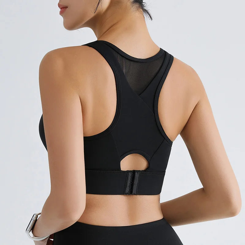 Women's Running Clothing: High Impact Full Support Adjustable Push Up Sports Bra Up To 3XL / Rungear