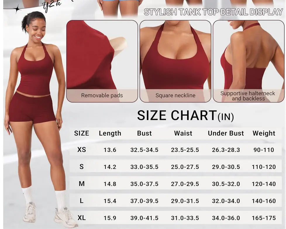 Lightweight 2 Piece Halter Neck Set