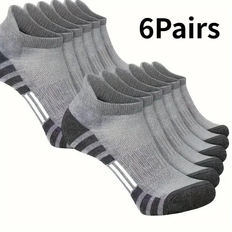 Moisture-Wicking Accessories: 6/12 PR Comfortable, Cushioned Running Socks - Lightweight, Moisture-Wicking, Breathable, Low Cut, Non-Slip Tab / Rungear