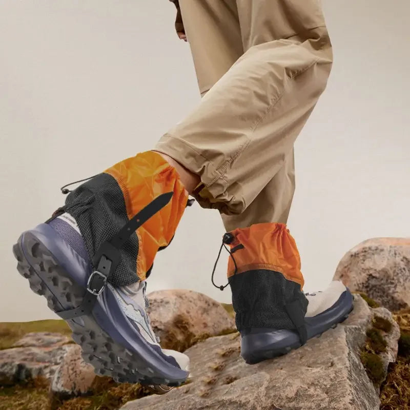 Lightweight Waterproof Ankle Gaiters With Reflective Strips For Hiking Mountaineering
