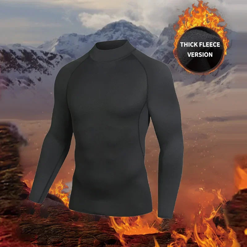 Men's Thermal Apparel: Comfortable, Breathable Double Warmth Thermal Underwear Shirt / Rungear
