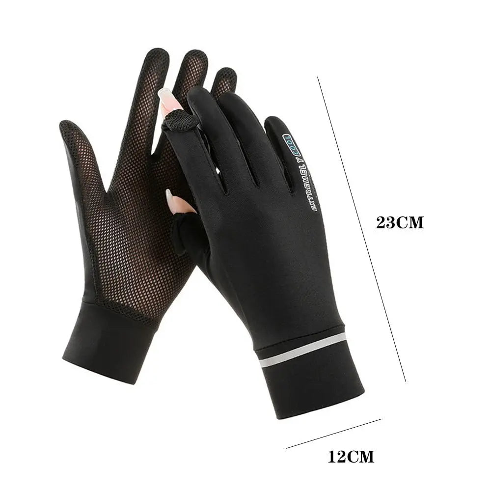 Women's Running Gloves: Ice Silk Sun Protection Anti-UV Gloves / Rungear