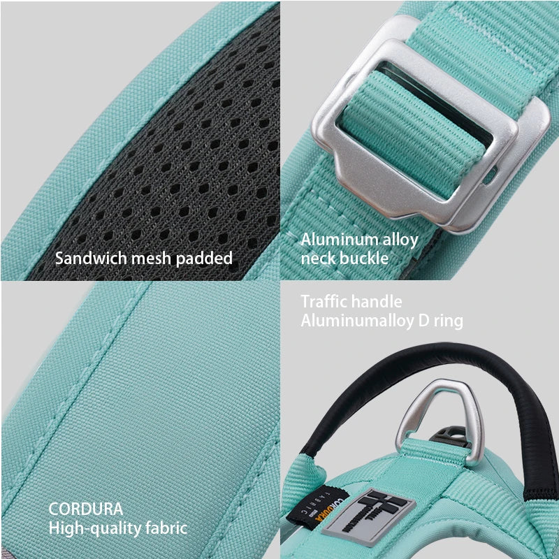 Dog Gear Accessories: SMALL COMBINATION No Pull, Nylon, Adjustable, Reflective, Comfortable, Dog Control Harness / Rungear