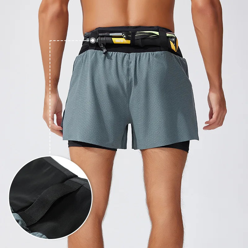Men's Activewear Shorts: Summer Double Layer, Quick Dry, Breathable Running Sports Shorts / Rungear