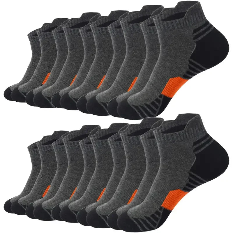 Men's Running Apparel: 5/10Pairs Sweat-Absorbing, Breathable, Comfortable Ankle Sport Socks / Rungear