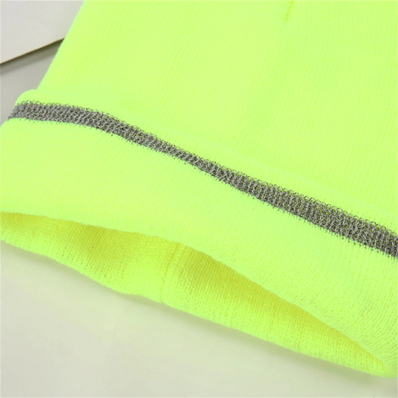 Reflective Hat Gear: Bright Color Beanie Winter Safety Night Running Warm, Knitted Hat Cuff Hat, Neon Colours / Rungear