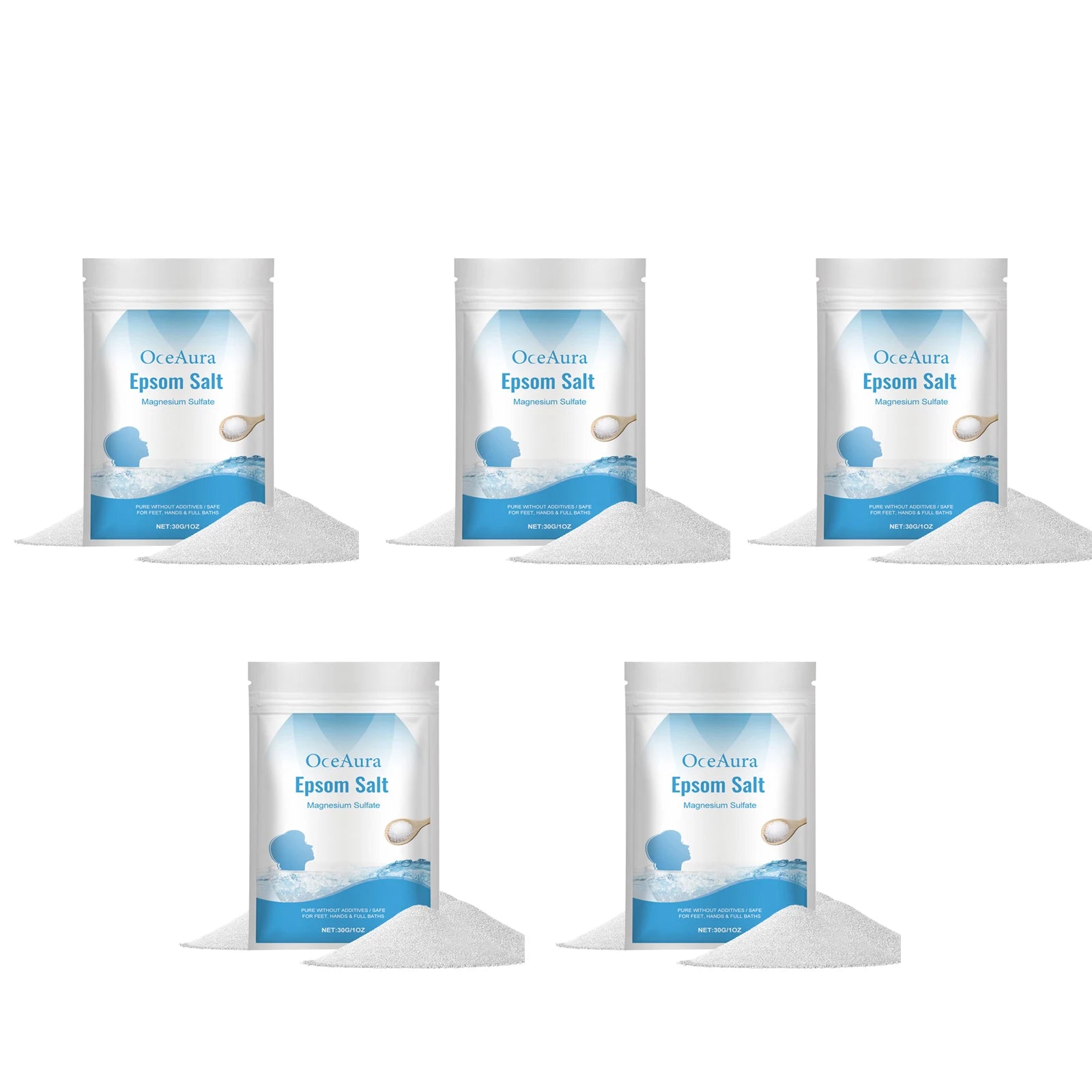 Recovery Gear Accessories: Pure Magnesium Sulfate Epsom Salts, Natural Relaxation Muscle Relief Detox Skin Care / Rungear