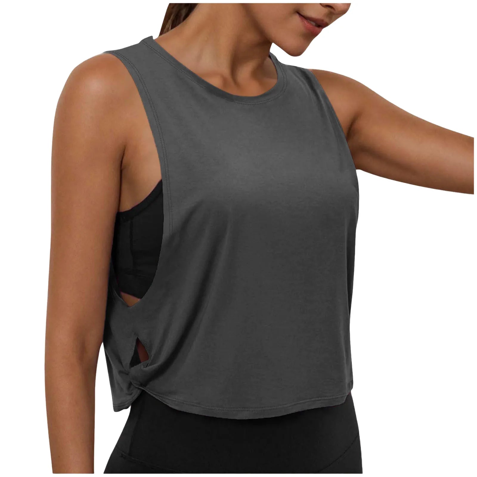 Women's Running Apparel: Lightweight, Sleeveless Casual Loose Fit, Cropped Sports Tank Top / Rungear