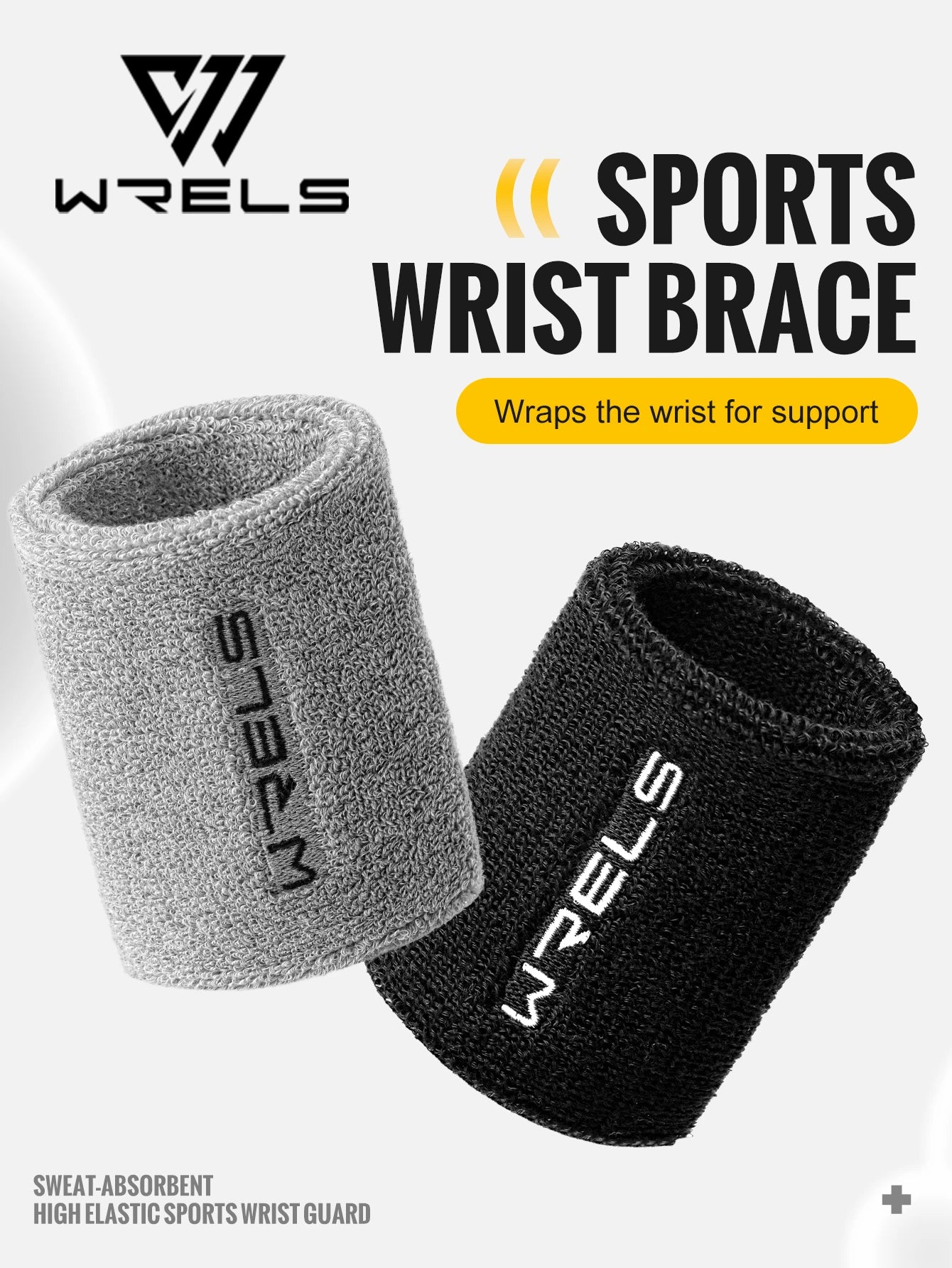 Running Gear Accessories: WRELS Absorbent, Quick Dry, Stretchable, Wristband Sweatbands for Workout, Fitness / Rungear