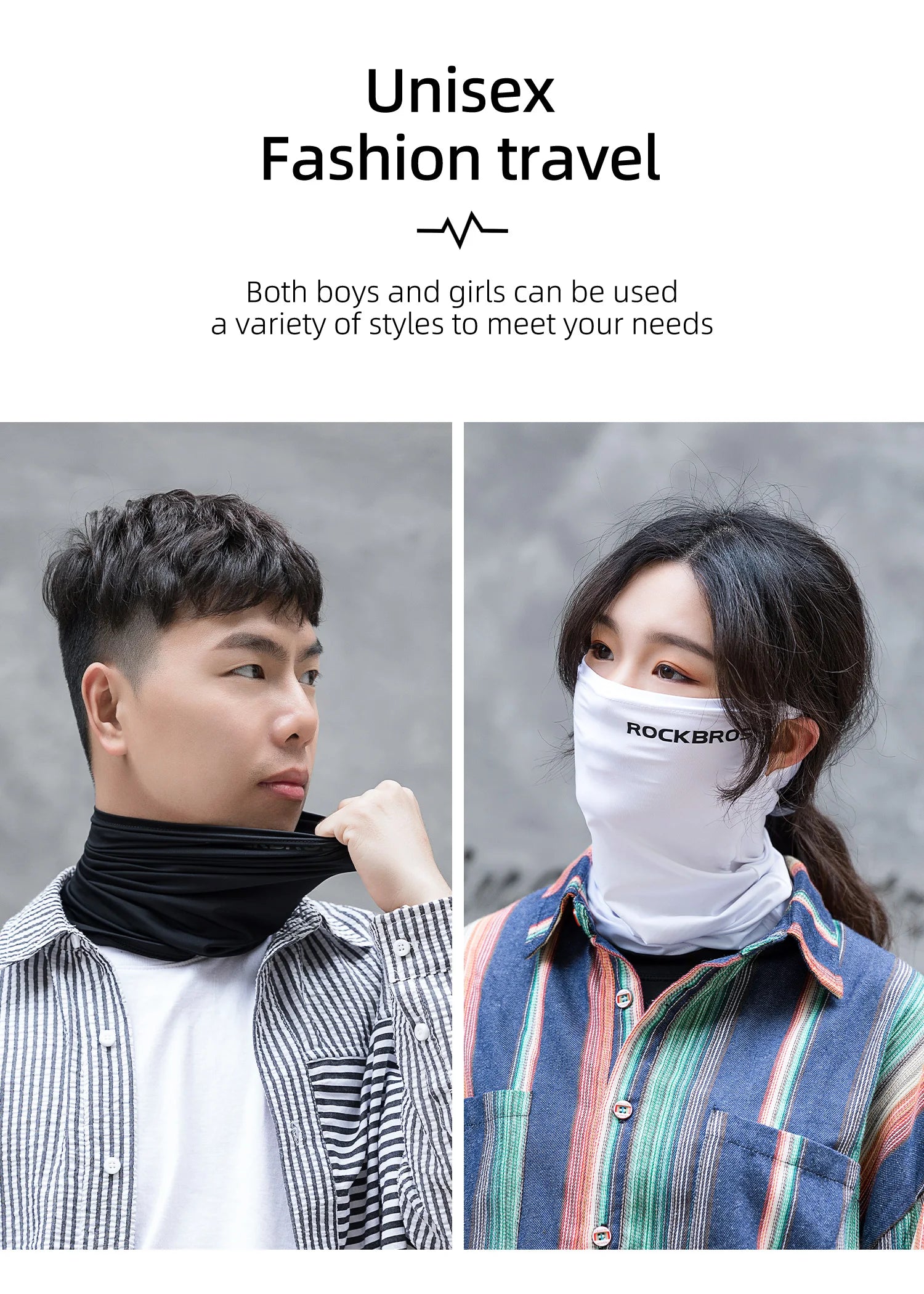 Running Gaitor Accessories: UV400 Breathable, Sweat Absorbing Ice Silk Face Mask, Neck Gaitor / Rungear
