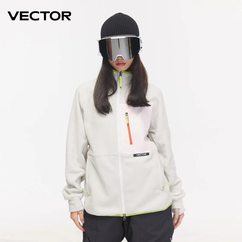 Unisex Winter Jackets: VECTOR Unisex Fleece, Contrast Sleeve, Warm Winter Sweatshirt Jacket / Rungear