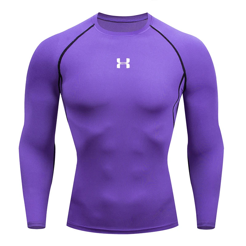 Men's Compression Apparel: Long Sleeved, Compression, Jogging Athletic Fitness Sports T-Shirt / Rungear