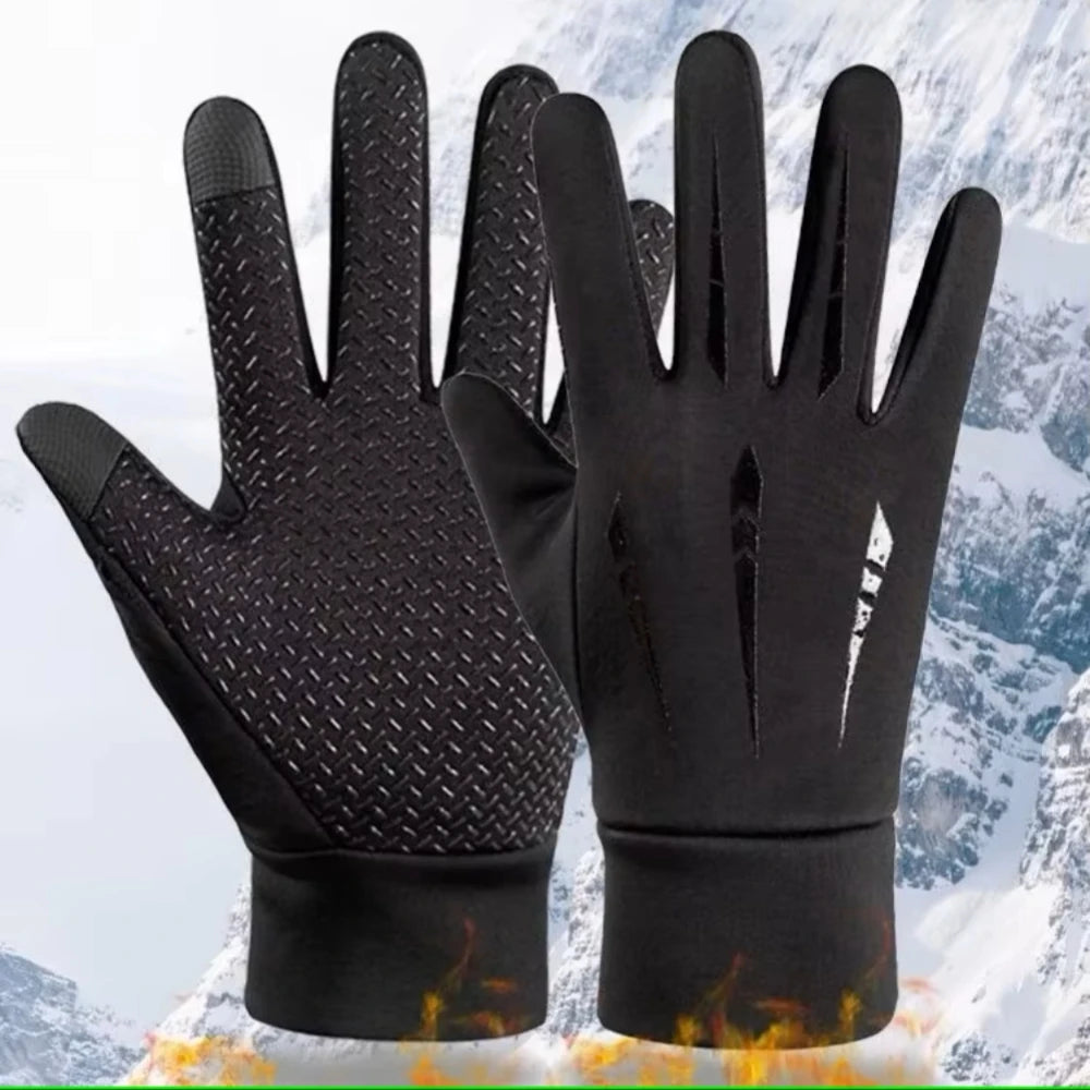 Winter Running Gear: Unisex Gloves, Copper Fibre, Spandex Touch Screen Tipped Gloves / Rungear