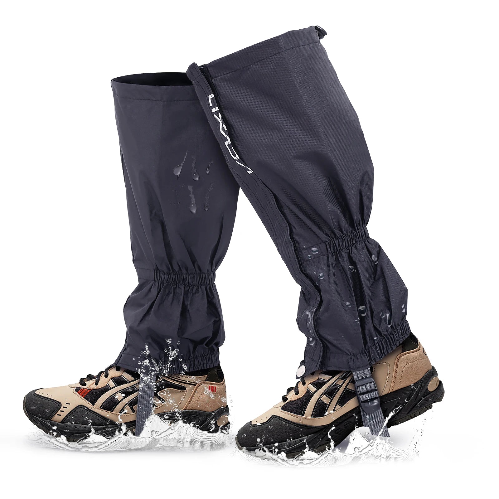 Lixada Outdoor Water-Resistant Close-Zipped Gaiters for Snowboarding Hiking Mountaineering