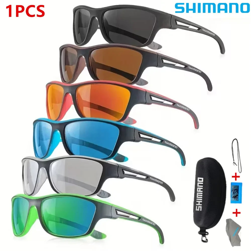 Sunglasses Gear Accessories: Shimano UV400 Unisex Polarized Protective Outdoor Sports Sunglasses / Rungear