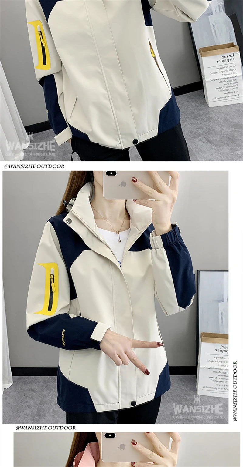 Women's Jacket Apparel: Waterproof, Windproof, Single-layer, Long Sleeved Hooded Jacket with Zipper / Rungear