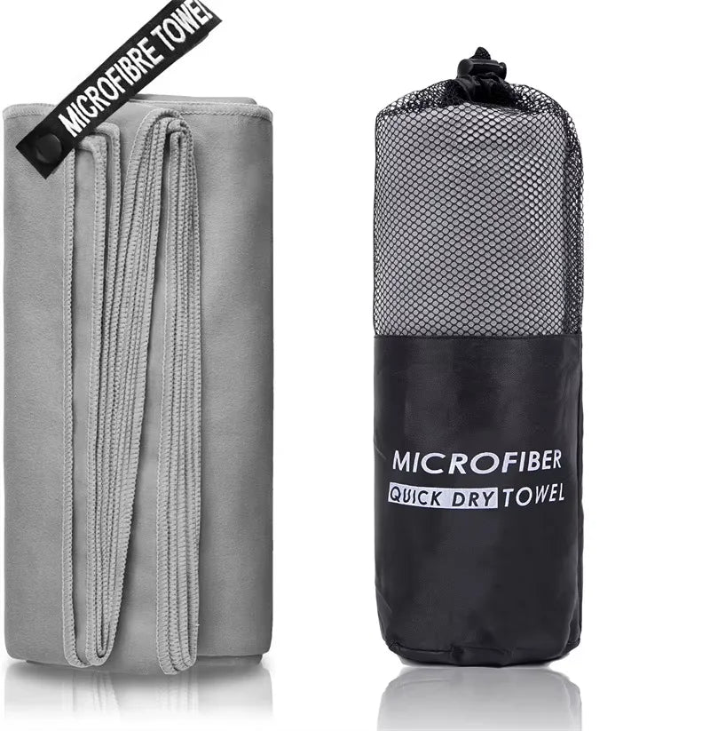 Microfibre Gym Towel Silver ION OdourFree Fast Drying Workout Gear