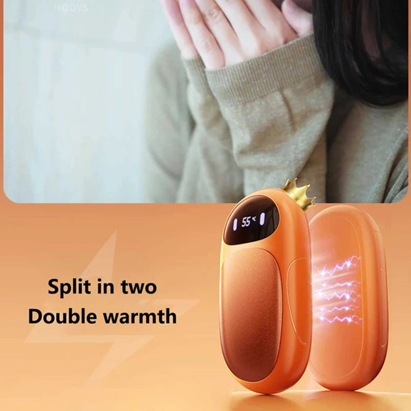 Dual Magnetic Rechargeable Hand Warmer Portable Electric Hot Pack Heater For Winter