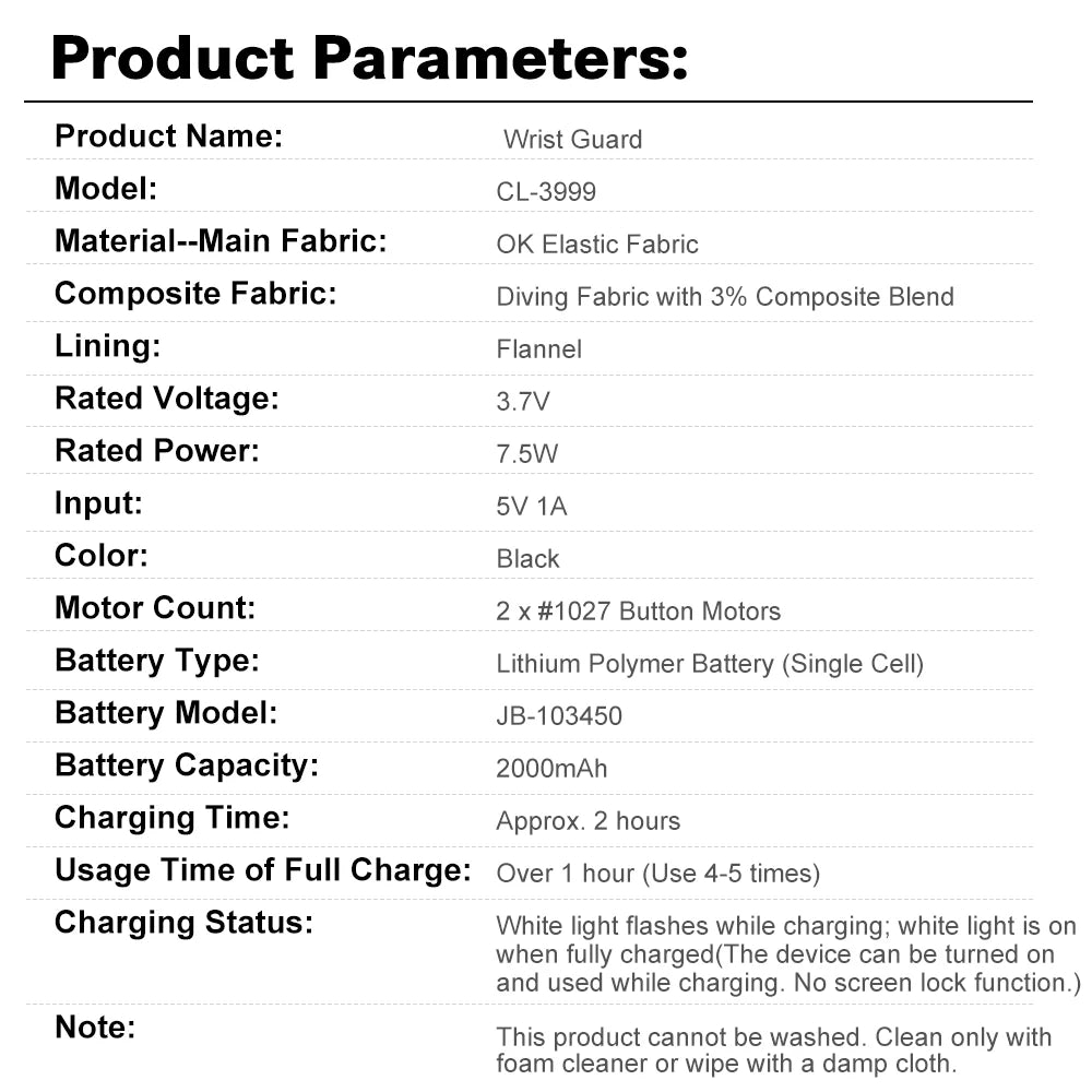 Electric Heating Wrist Brace Vibration Massage Hot Compress Ankle Wrap And Hand Protector Rechargeable Wristband