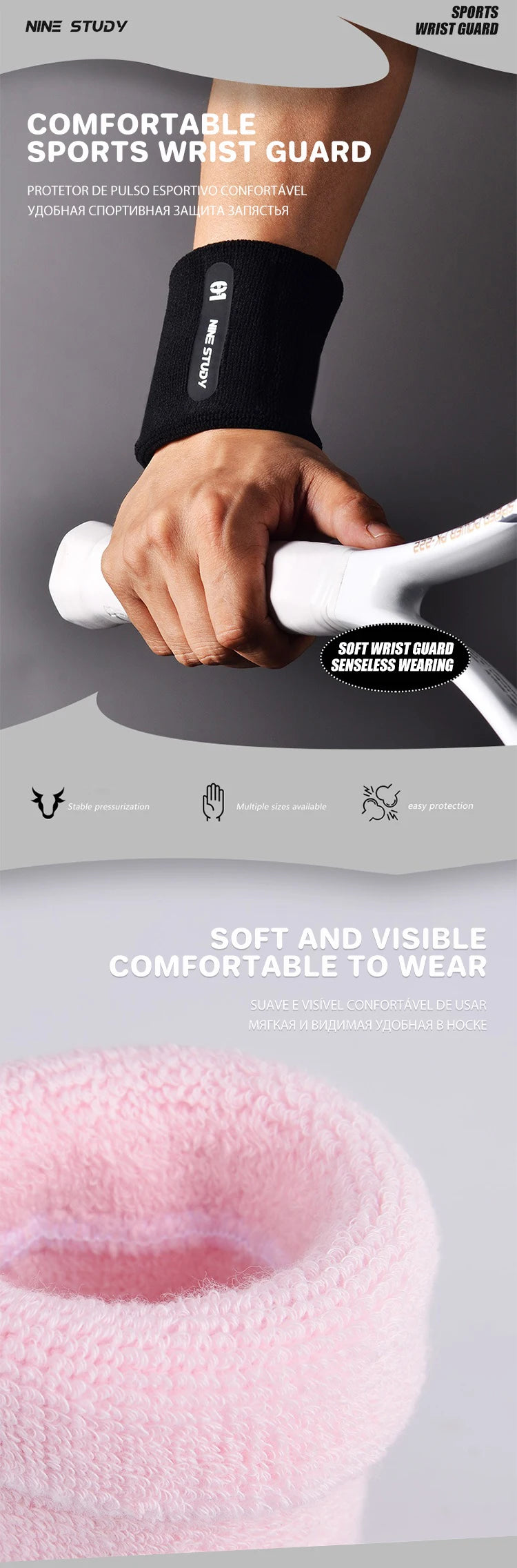 Run Gear Accessories: 1PC Breathable, Cotton, Sweat Absorption Wristband Wrist Guards For Sports Fitness / Rungear