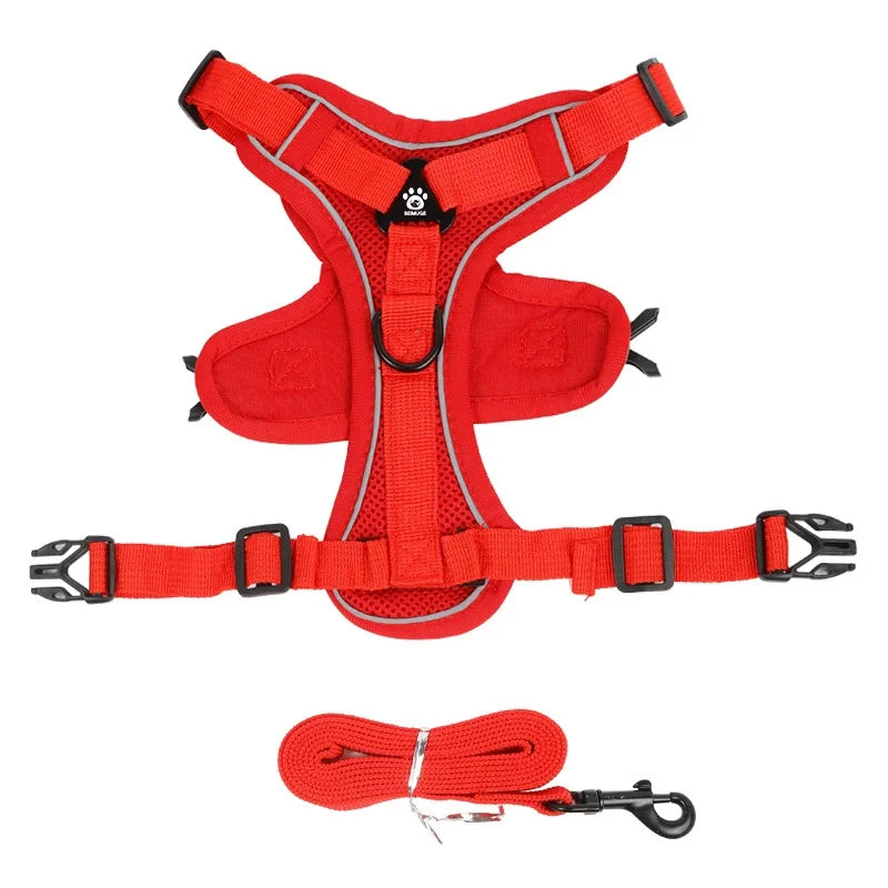 Dog Halter Accessories: Adjustable, Reflective, No Pull Dog Harness Vest and Leash Set for Small Dogs / Rungear