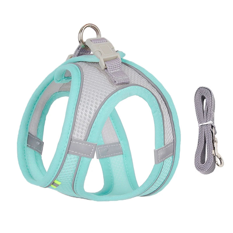 Adjustable Dog Harness Leash Set for Small Dogs