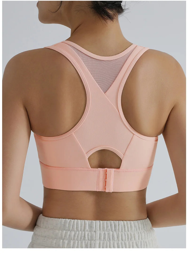 Women's Running Clothing: High Impact Full Support Adjustable Push Up Sports Bra Up To 3XL / Rungear