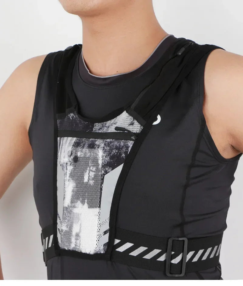Running Reflective Gear: Reflective, Breathable Chest Bag Running Sports Backpack Fitness Vest / Rungear