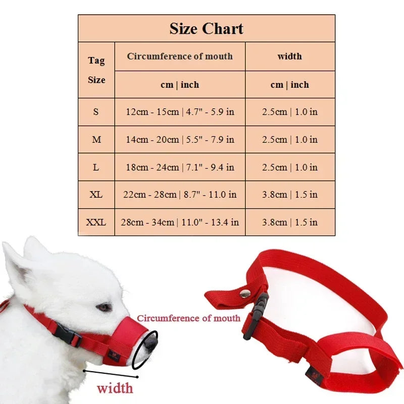 Running Dog Gear: Anti-Bite, Anti-Bark, Soft Nylon, Breathable Dog Muzzle With Adjustable Straps For Small Dogs / Rungear