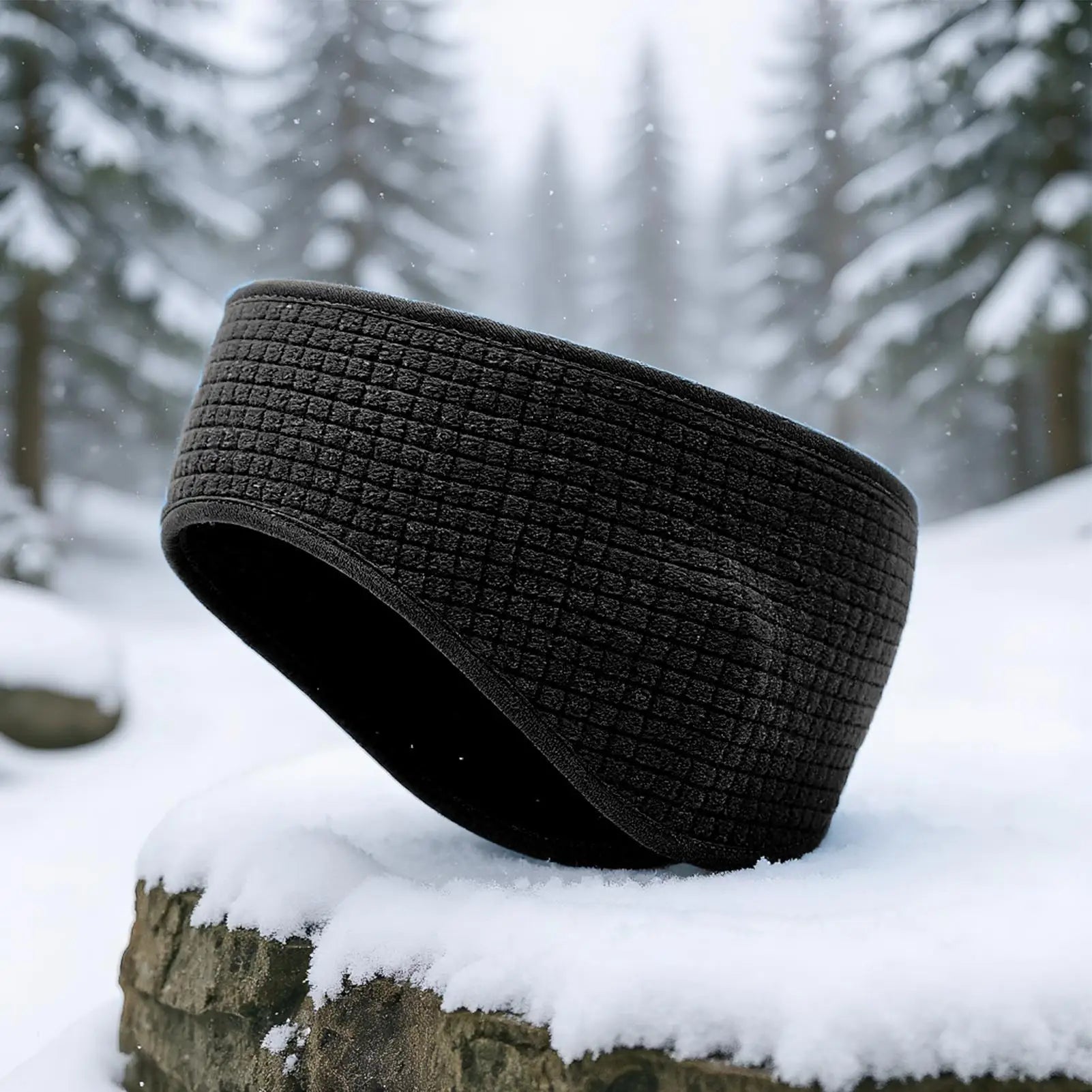 Unisex Thermal Windproof Stretchy Ear Warmer Headband for Running Skiing Cycling Winter Sports