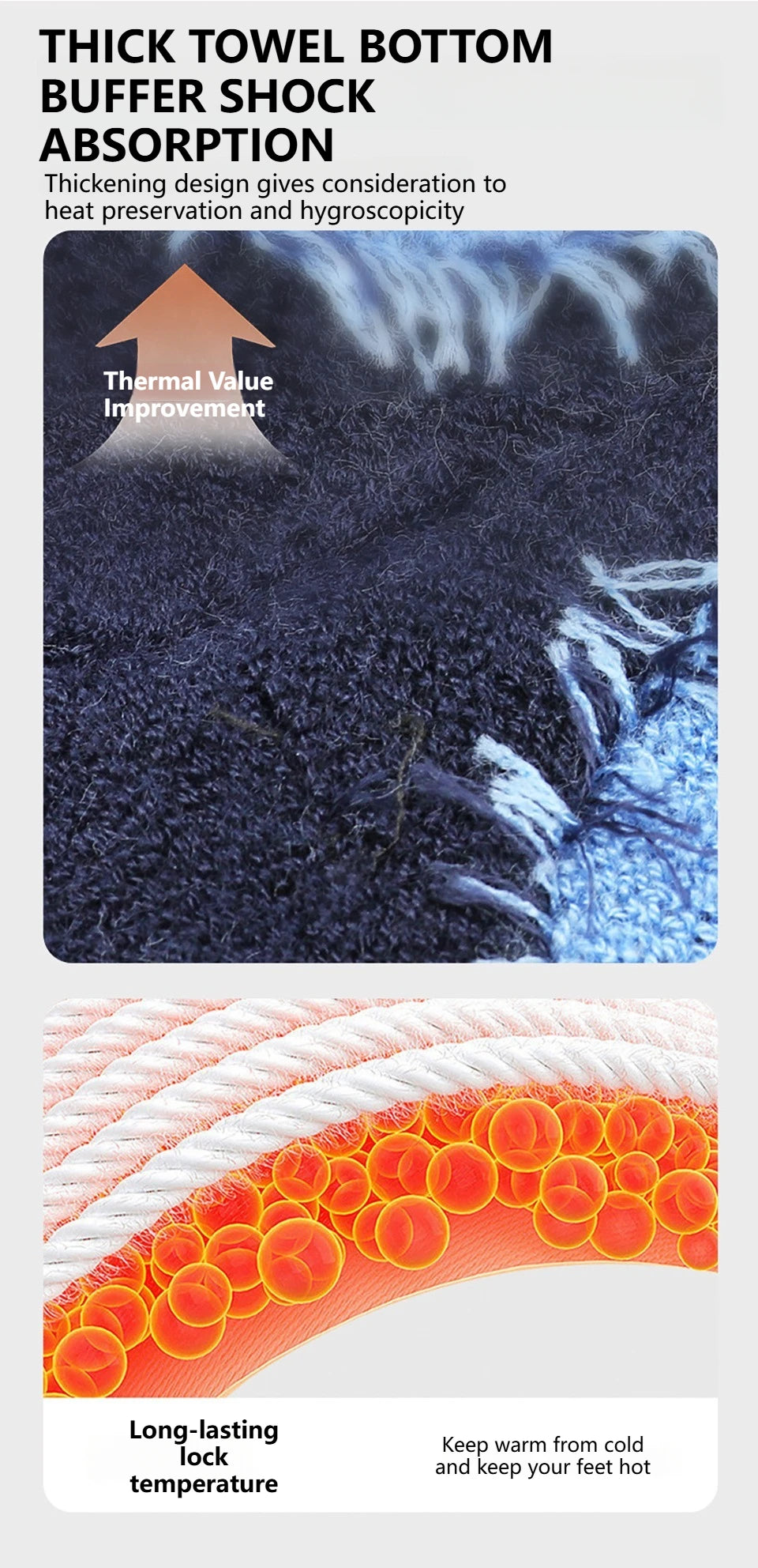 GTUBIKE Unisex Thermal Winter Cotton High Elastic Sports Socks Adult