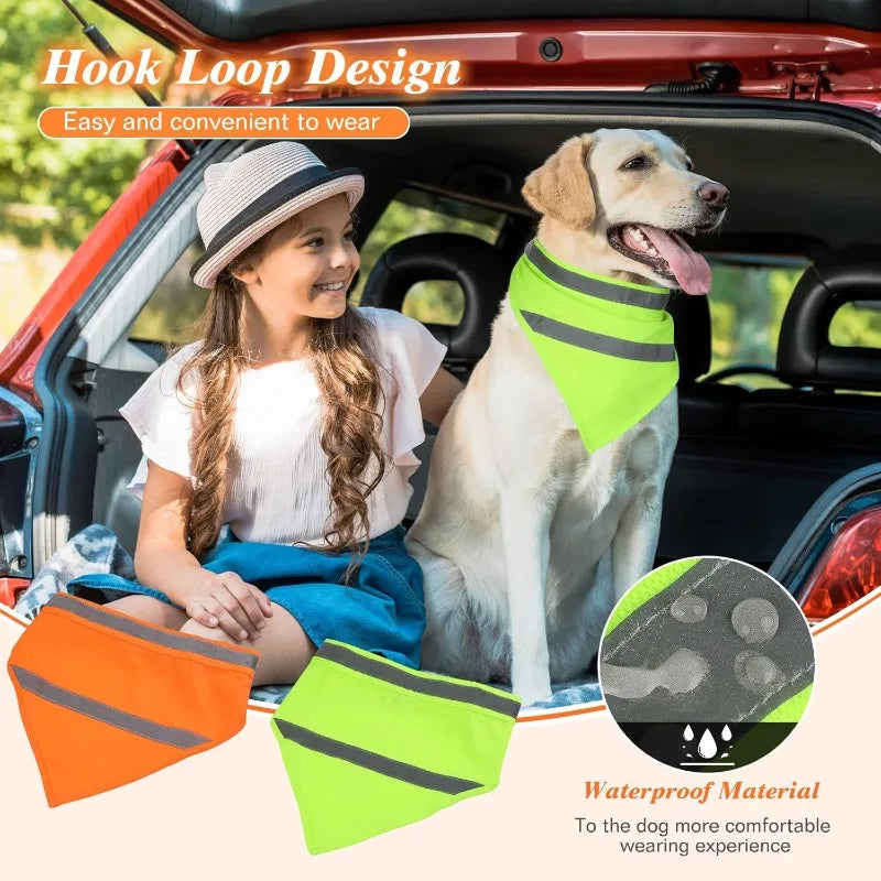 Dog Gear Accessories: Reflective, High Visibility Triangle Scarf, Suitable for Small and Medium-Sized Dogs / Rungear