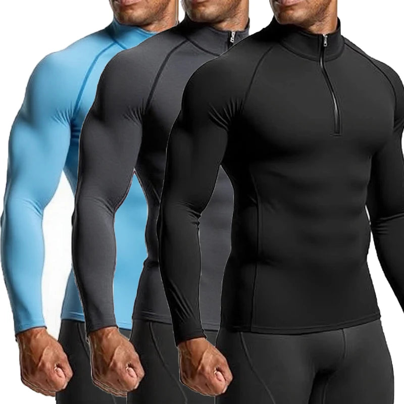 Men Long Sleeve Compression Sportswear Shirts