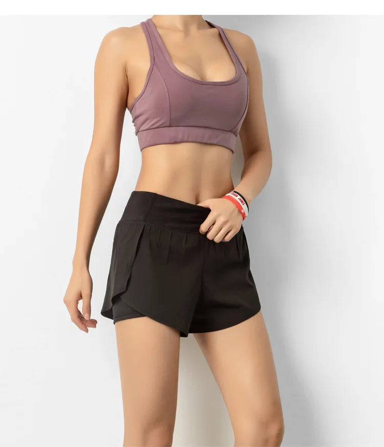Women's Quick Dry Shorts: Summer, Double-Deck, Breathable Running Fitness Training Shorts / Rungear