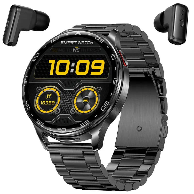 Running Tech Gear: New TWS 2-in-1 Bluetooth Smart Watch With Earphones HIFI 9D For Android iOS / Rungear