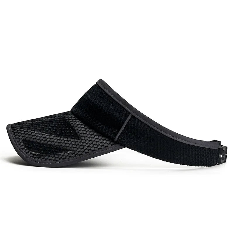 Unisex Summer Adjustable UV Protection Sports Sun Hat Visor with Mesh Brim