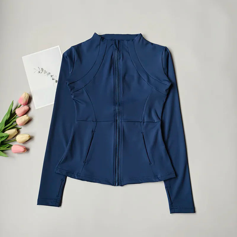 Women's Running Apparel: Breathable, Quick Dry, Slim Fit, Long Sleeved Workout Jacket Top / Rungear