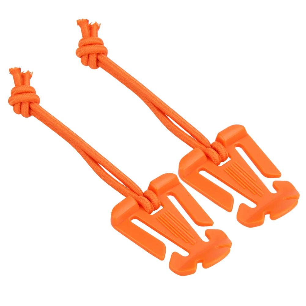 Trail Gear Accessories: 2PC Backpack Buckle Clamp Carabiner, Nylon Bag Hanger Hook / Rungear