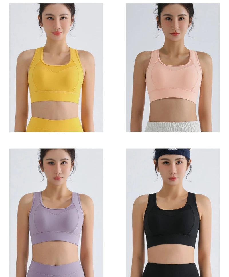 Women's Running Clothing: High Impact Full Support Adjustable Push Up Sports Bra Up To 3XL / Rungear