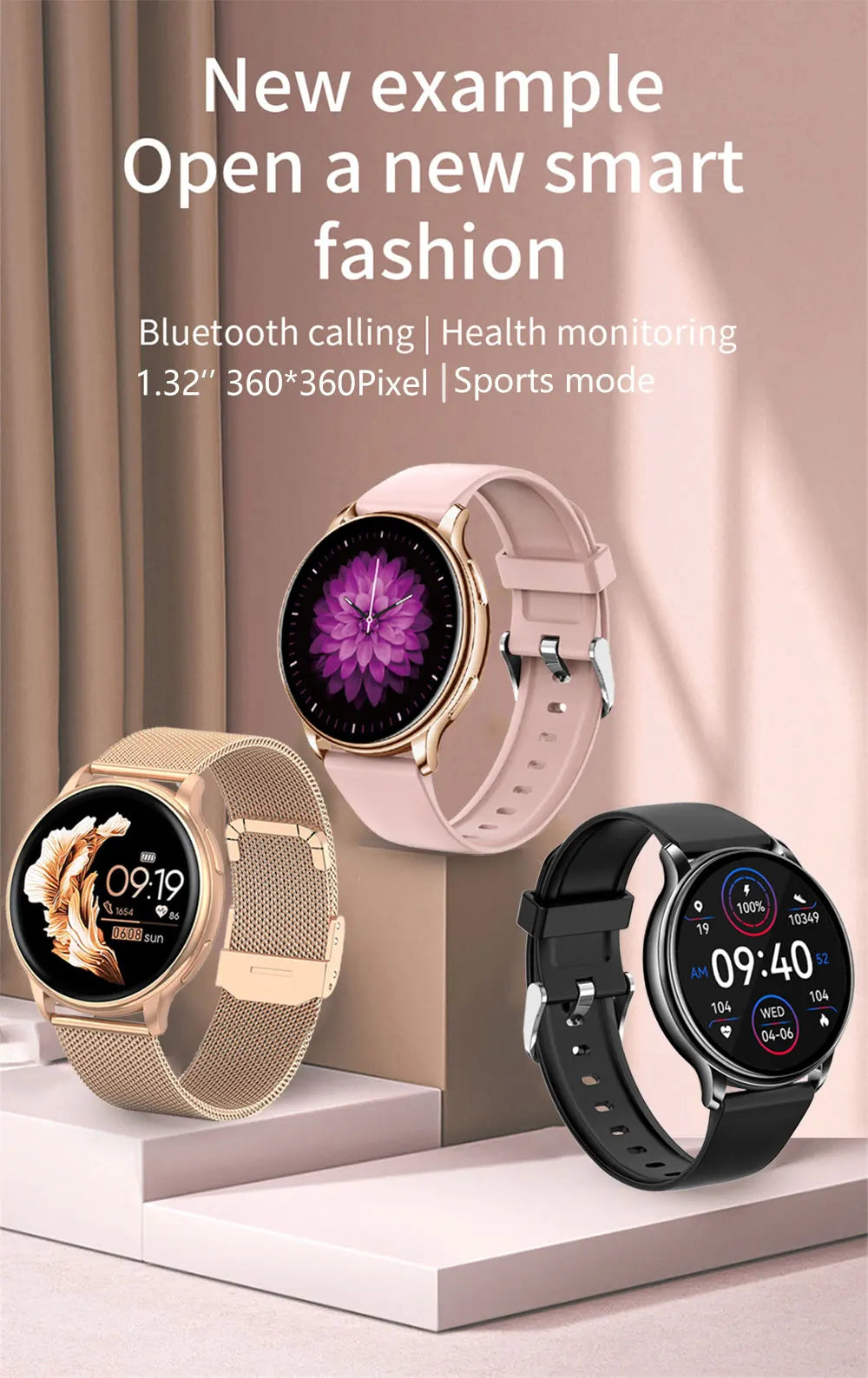 Rungear Tech Accessories: MEVADEN Bluetooth Smart Watch, Custom Dial Fitness Tracker For Android IOS Y22 / Rungear