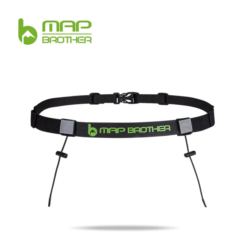 Running Race Accessories: MAP BROTHER M3020 Unisex Triathlon Marathon Race Number Belt With Gel Holder Running Belt / Rungear
