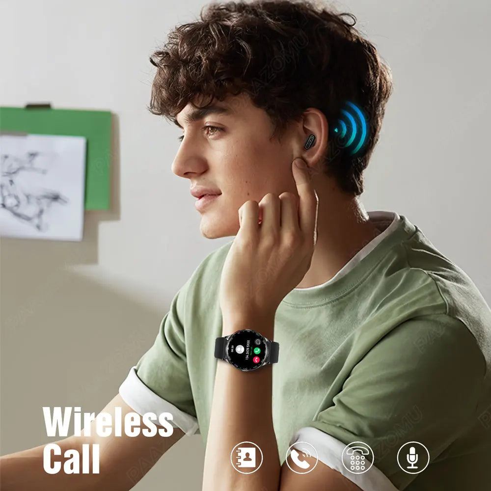 Running Tech Gear: New TWS 2-in-1 Bluetooth Smart Watch With Earphones HIFI 9D For Android iOS / Rungear