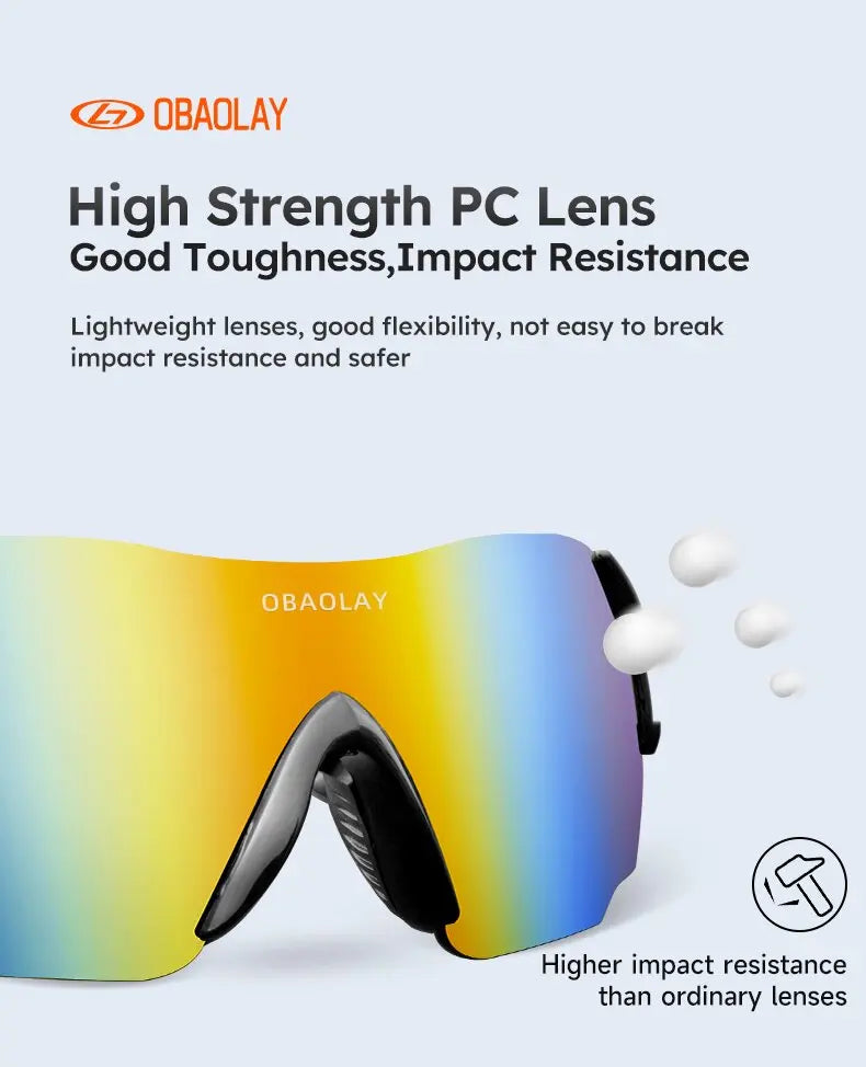 Obaolay Cycling Bicycle Eyewear For Men Women Outdoor Sport