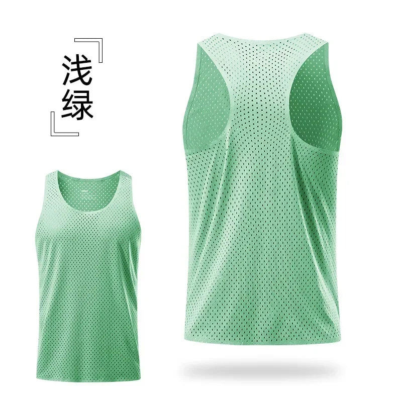 Men's Running Marathon Apparel: Summer, Sleeveless Marathon Long Distance Running, Quick-Dry, Breathable Mesh Sports Top / Rungear