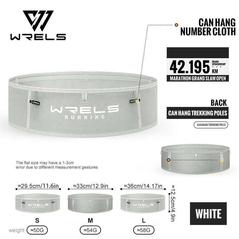 Running Belt Gear: WRELS, Multi-Functional, Large Capacity, Breathable, Invisible Running Waist Bag / Rungear