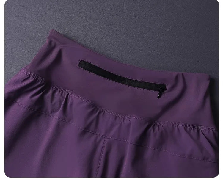 Women's Quick Dry Shorts: Lightweight, Breathable, Split Side 2 in 1 Fitness Shorts with Pockets / Rungear