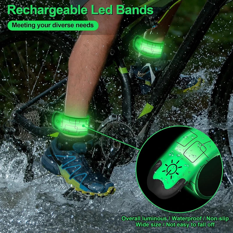 Running Safety Gear: Night Running LED Sports Safety, Rechargable Armband/ Wristband / Rungear