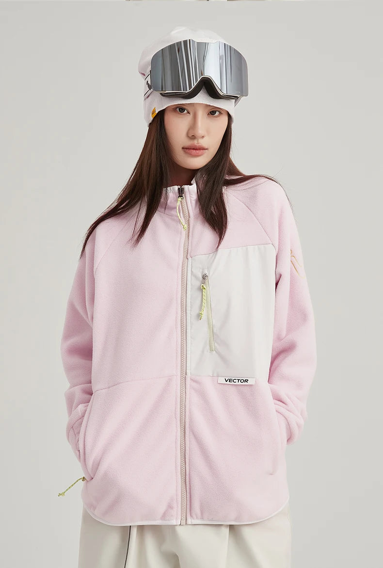 Unisex Winter Jackets: VECTOR Unisex Fleece, Contrast Sleeve, Warm Winter Sweatshirt Jacket / Rungear