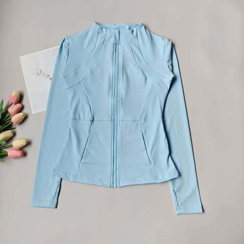 Women's Running Apparel: Breathable, Quick Dry, Slim Fit, Long Sleeved Workout Jacket Top / Rungear