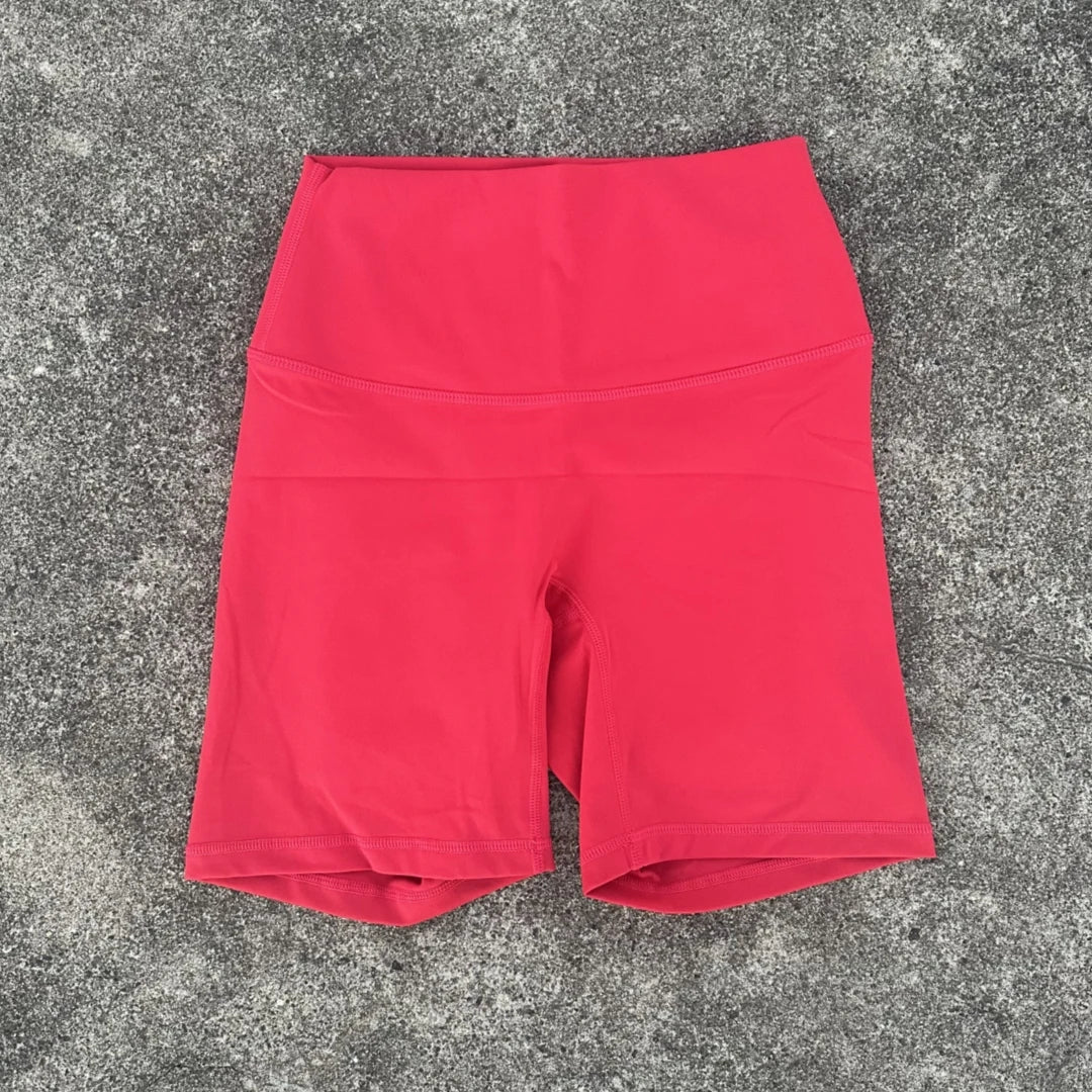 Women's Shorts Apparel: Solid Colour, High Waist, Comprehensive Fitness Sports Training Shorts with  Internal Pocket / Rungear